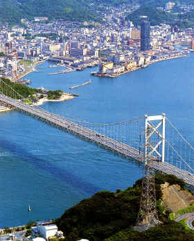 本州と九州を結ぶ連絡橋——関門大橋